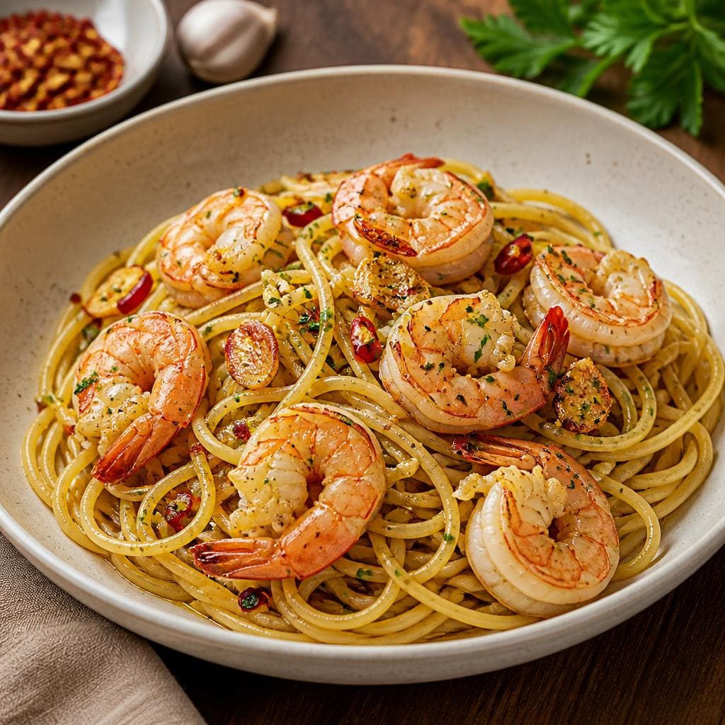Spaghetti Aglio Prawn